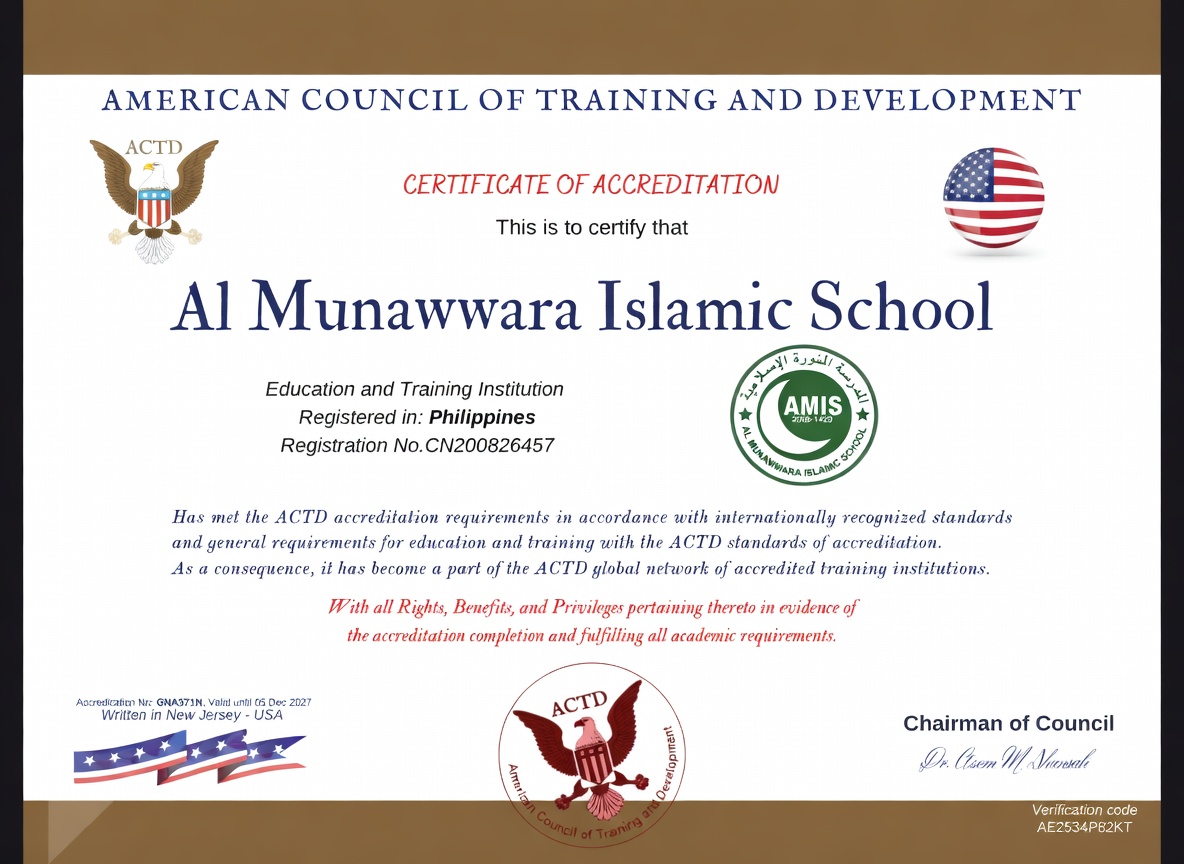 ACTD Certificate